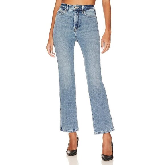 NWT Good American Good Curve Straight Jeans Stretch Denim Light Wash size 4/27 - Picture 2 of 11